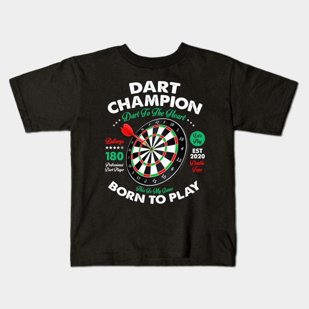 Dart Champion Kids T-Shirt by FerMinem